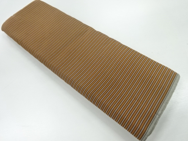 アンティーク　縞模様織出しコート地羽尺反物